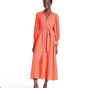 Alexis Floral long sleeve robe dress